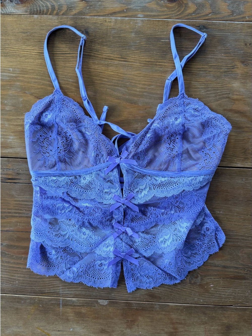 I.AM.GIA Lavender Lace Bow-Front Camisole